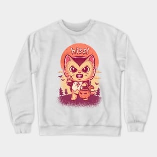 Hiss! Vampire Cat Crewneck Sweatshirt